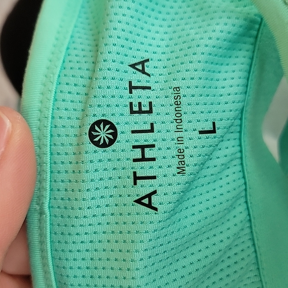 Athleta Seafoam Green Floral Tank Top, Women's Large, Excellent Condition! - Picture 5 of 7